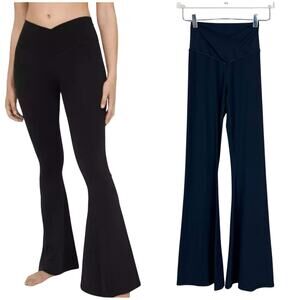 Aerie | Black Crossover Real Me Flare High Rise Workout Loungewear Leggings M